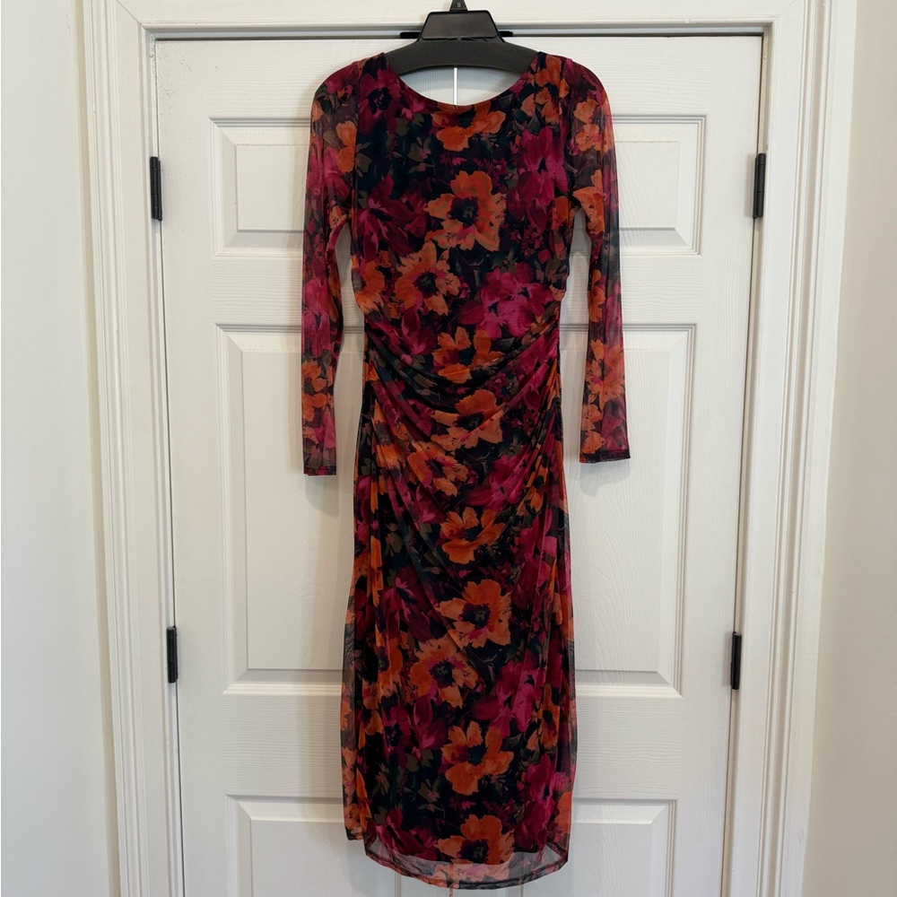 Vince Camuto Multicolor Floral Long Sleeve Dress